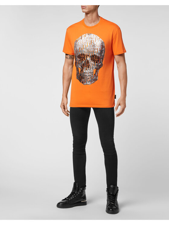 PHILIPP PLEIN PHILIPP PLEIN Tričko 2591 Oranžová Regular Fit