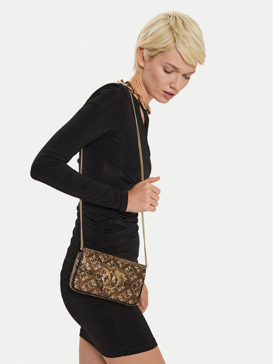 PINKO PINKO Ročna torba Love One Pocket C AI 24-25 PLTT 100061 A20D Zlata