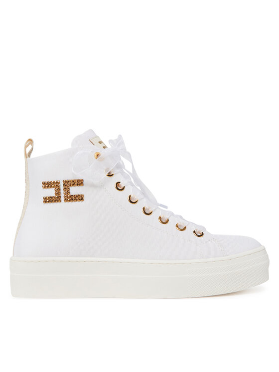 Elisabetta Franchi Sneakersy F4-A9E-0243 Biela