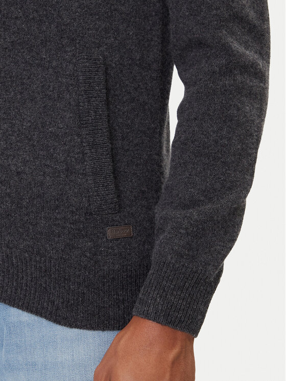 Barbour Barbour Kardigan Essential Elbow-Patch MKN0731CH51 Šedá Regular Fit