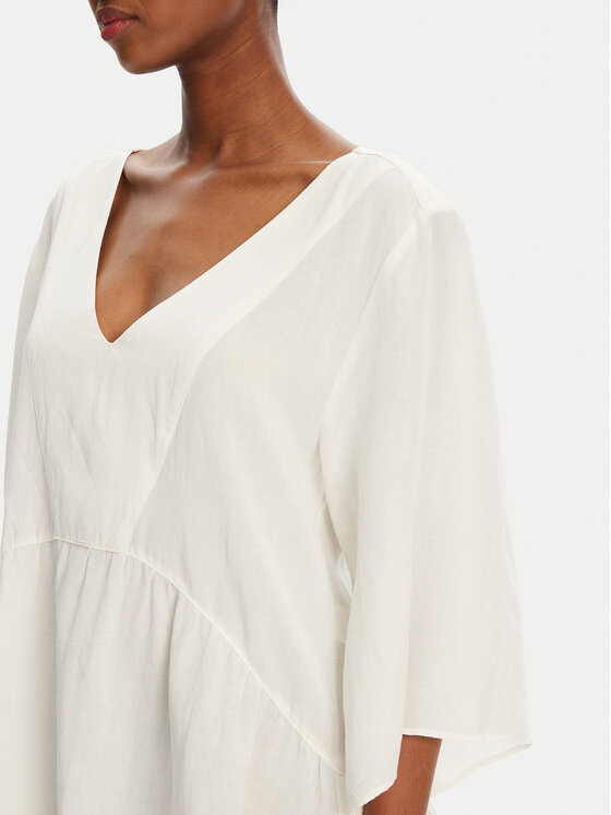 Banana Moon Banana Moon Φόρεμα καλοκαιρινό Agathe Holidays LHN10 Λευκό Loose Fit