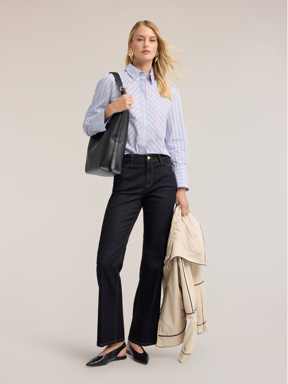Motivi Motivi Koszula 5075Q000994N0V1 Turkusowy Boxy Fit