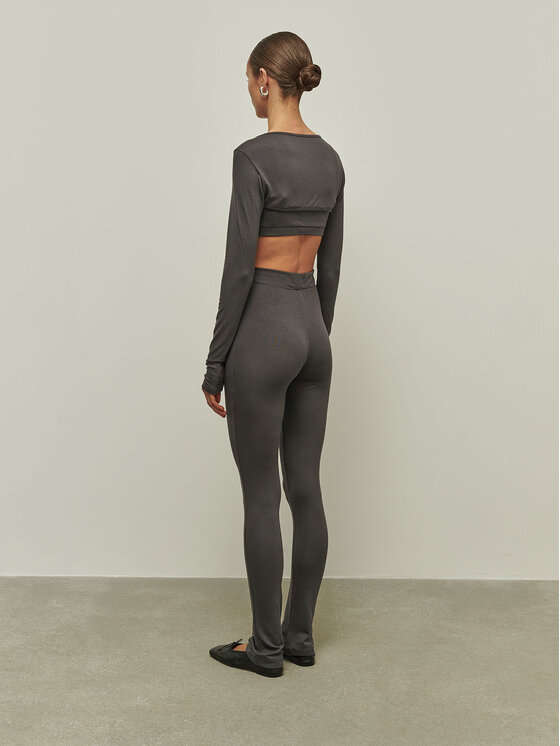 La Mania La Mania Top PALM Szary Active Fit
