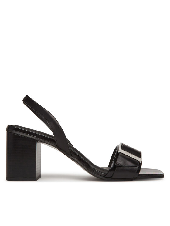 Calvin Klein Calvin Klein Szandál Heel Sandal 70 W/Buckle - Lth HW0HW02456 Fekete