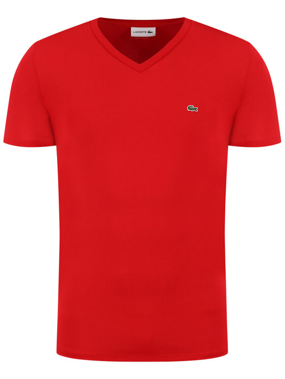 Lacoste Lacoste Tričko TH6710 Červená Regular Fit