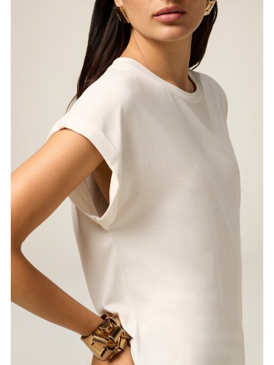 Oltre Oltre T-shirt G305J004203N011 Bianco Regular Fit