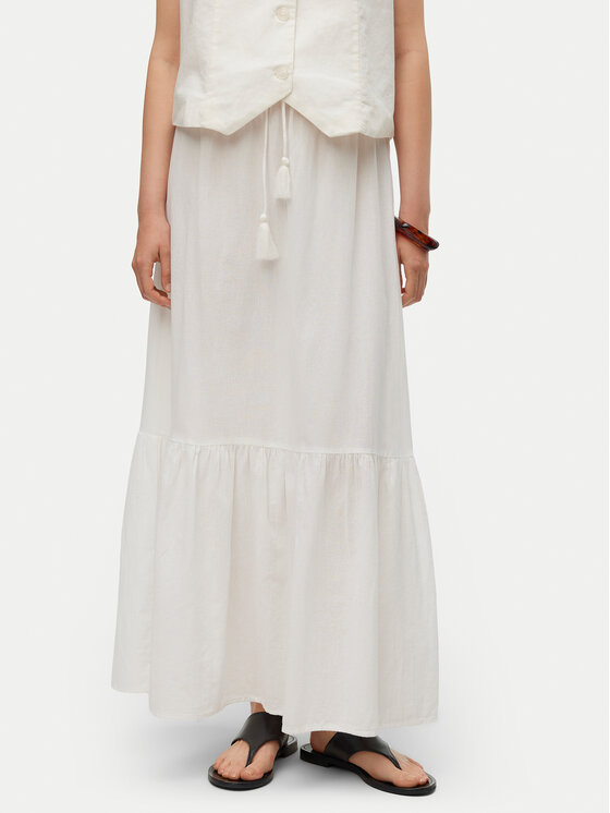 Vero Moda Vero Moda Fustă maxi Pretty 10311167 Alb Regular Fit