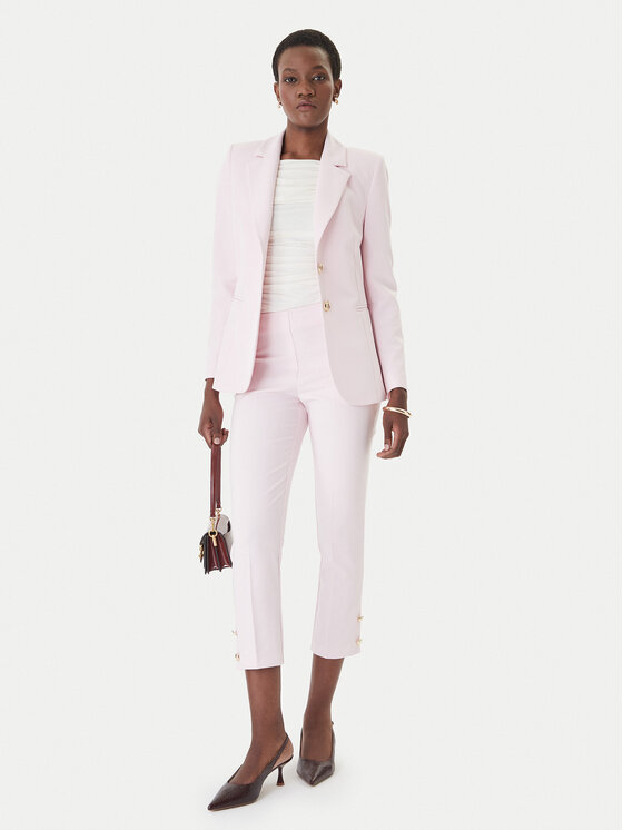 Rinascimento Rinascimento Pantaloni di tessuto CFC0128641003 Rosa Slim Fit