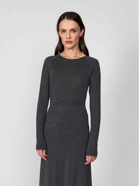 Nudyess Nudyess Sukienka codzienna Hamal Midi Szary Fitted Fit