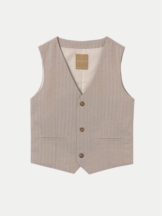 Mayoral Mayoral Vestă elegantă 6346 Bej Regular Fit
