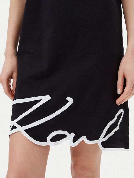 KARL LAGERFELD KARL LAGERFELD Sukienka codzienna A1W13001 Czarny Regular Fit