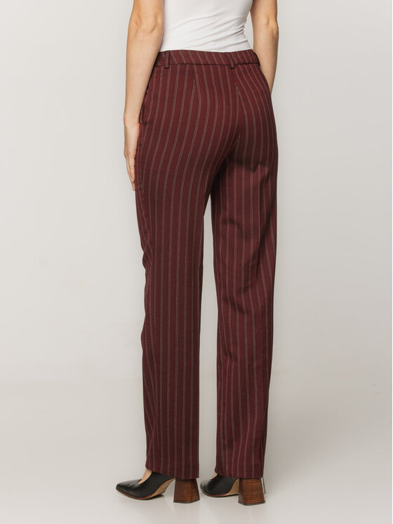 Willsoor Willsoor Komplet bluza, bluzka i spodnie 67870 Bordowy Regular Fit