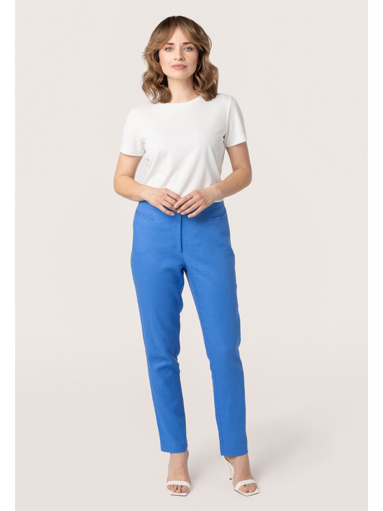 QUIOSQUE QUIOSQUE Dámské kalhoty 3UB002 Modrá Regular Fit