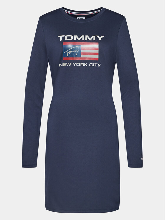 Tommy Jeans Tommy Jeans Haljina za svaki dan DW0DW15889 Tamnoplava Slim Fit