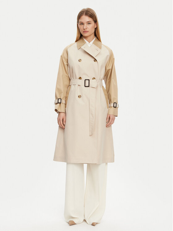 Weekend Max Mara Weekend Max Mara Trench Canasta 2515021011 Beige Regular Fit