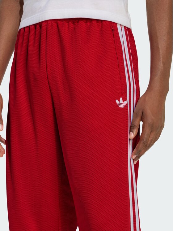 adidas adidas Spodnie dresowe FIREBIRD ADICOLOR MESH Czerwony Regular Fit