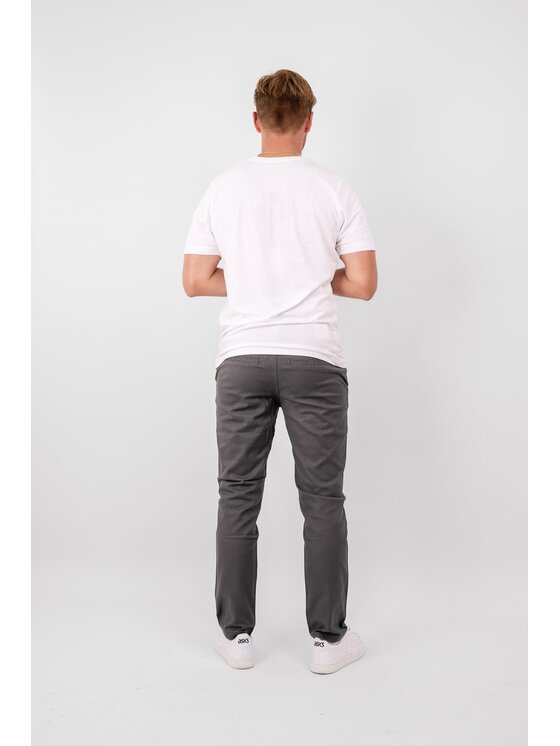 TeeShoppen TeeShoppen Chinosy 'Perform Collection' Szary Regular Fit
