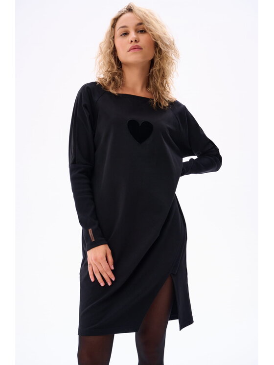 blue shadow blue shadow Sukienka codzienna Czin Czarny Regular Fit
