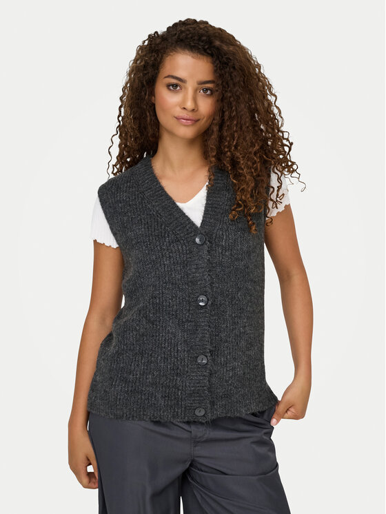 ONLY ONLY Strickjacke Jane 15354283 Grau Regular Fit