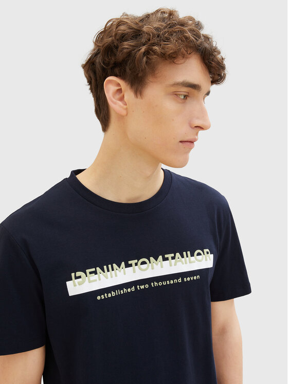 Tom Tailor Denim T-Shirt 1037653 Dunkelblau Basic Fit | Modivo.de