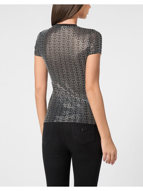 PHILIPP PLEIN PHILIPP PLEIN T-Shirt 14891 Černá Skin Tight Fit