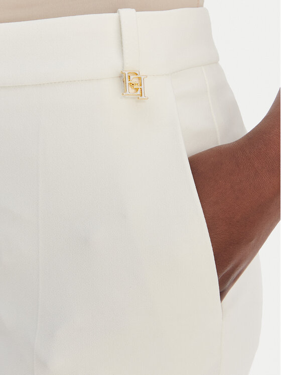 Elisabetta Franchi Elisabetta Franchi Kalhoty z materiálu PA-166-61E2-V300 Bílá Slim Fit