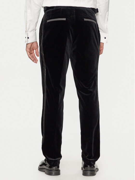 HUGO Hugo Hlače Getlin242E1X 50524910 Crna Slim Fit
