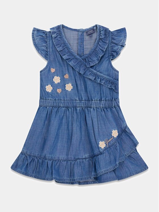 Guess Kids Guess Kids Každodenní šaty 182568 Modrá Classic Fit