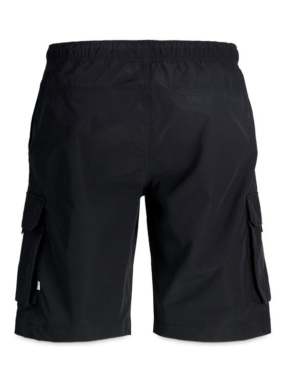 Jack & Jones Jack & Jones Szorty materiałowe Cole Ivan 12288611 Czarny Regular Fit