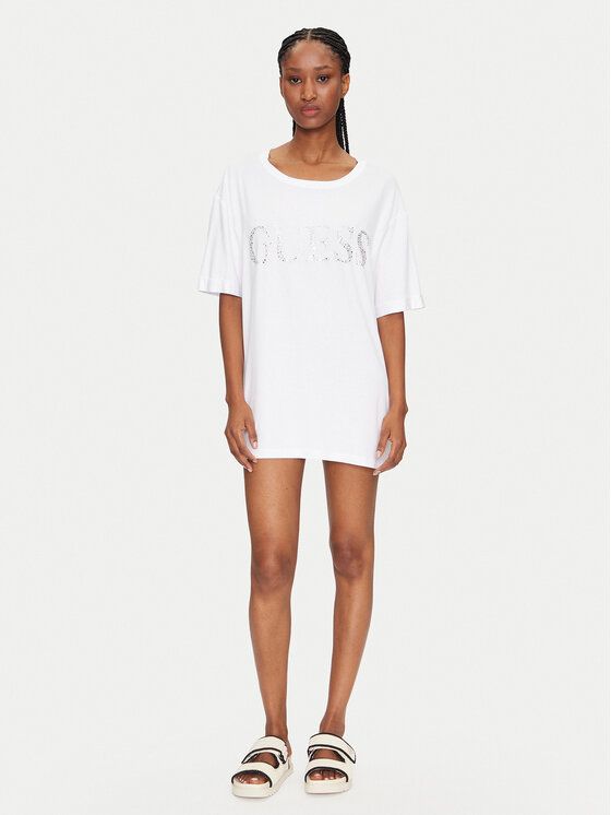 Guess Guess T-krekls E5GI07 K68D2 Balts Regular Fit