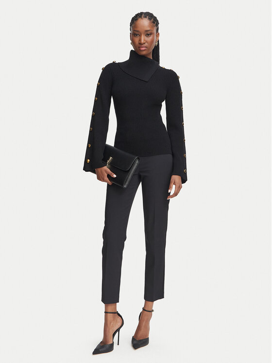 Elisabetta Franchi Elisabetta Franchi Rollkragenpullover MK-03S-66E2-V420 Schwarz Slim Fit