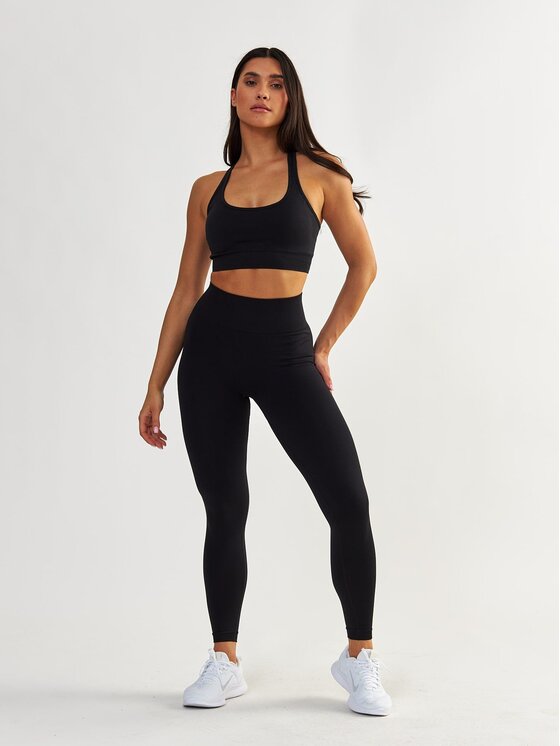 BeShaped BeShaped Legginsy Modelujące - Gym Queen Czarny Shaping Fit