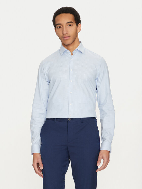 Calvin Klein Calvin Klein Marškiniai K10K114307 Žydra Slim Fit