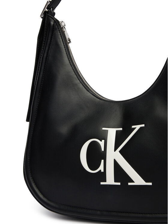 Calvin Klein Calvin Klein Torebka Bold Ck Crescent LV04F3427G Czarny