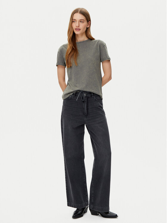 Noisy May Noisy May T-Shirt Brandy 27033185 Šedá Slim Fit