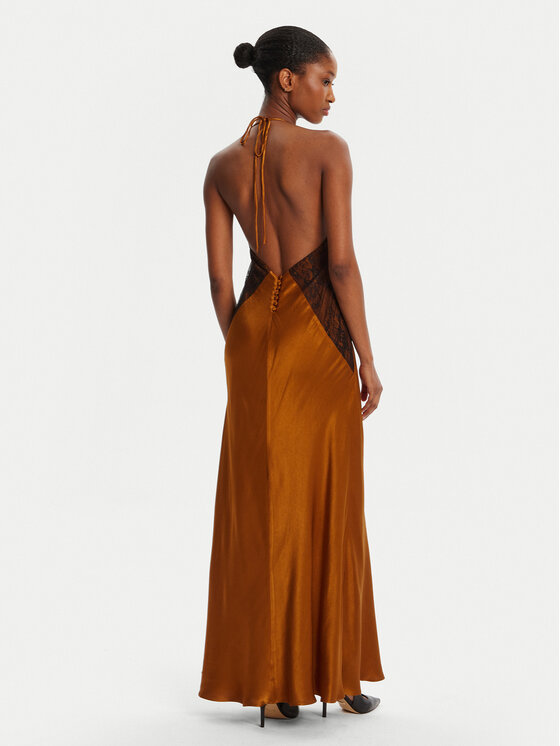 BARDOT BARDOT Večerna obleka Estrella Haltrel 59977DB Rjava Regular Fit