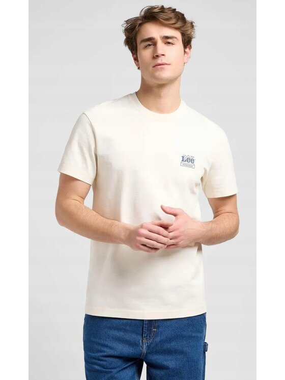 Lee Lee T-Shirt WW Graphic Tee Biały Regular Fit