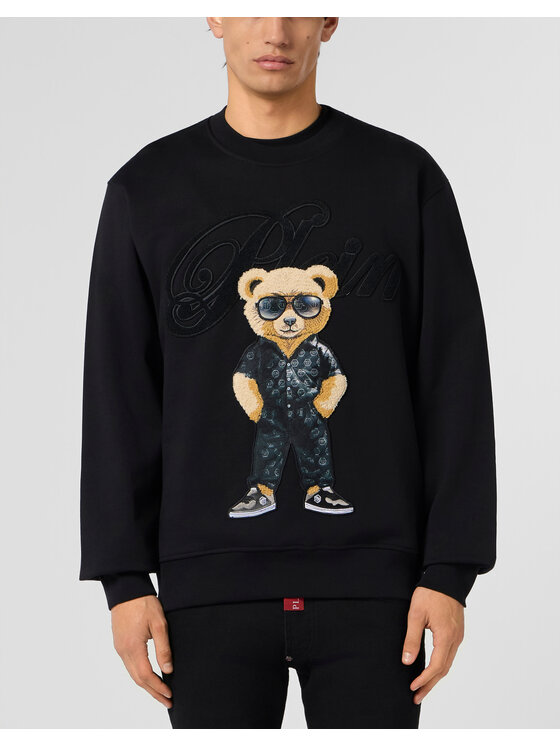PHILIPP PLEIN PHILIPP PLEIN Bluza 29169 Czarny Regular Fit