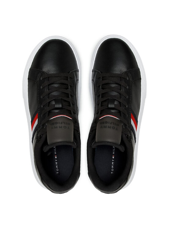 Tommy Hilfiger Tommy Hilfiger Sneakersy Essential Leather Cupsole FM0FM03424 Czarny