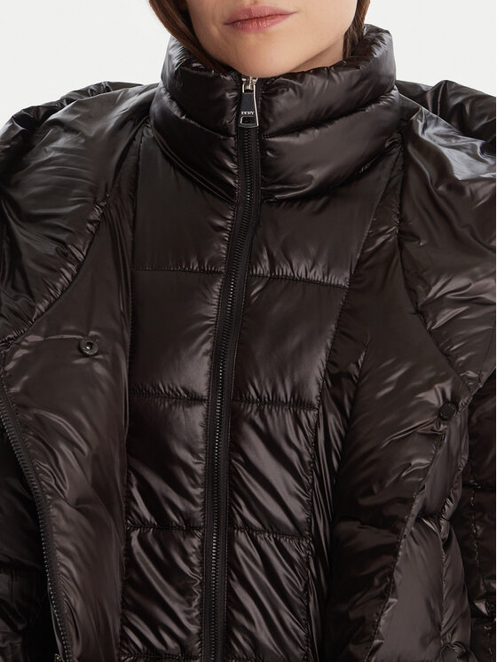 DKNY DKNY Пуховик DLEMPU99 Чорний Regular Fit