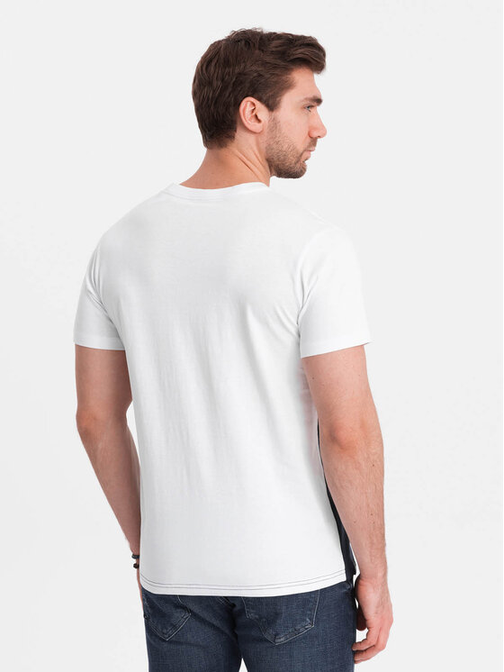 Ombre Ombre T-Shirt OM-TSCT-0174 Czerwony Regular Fit