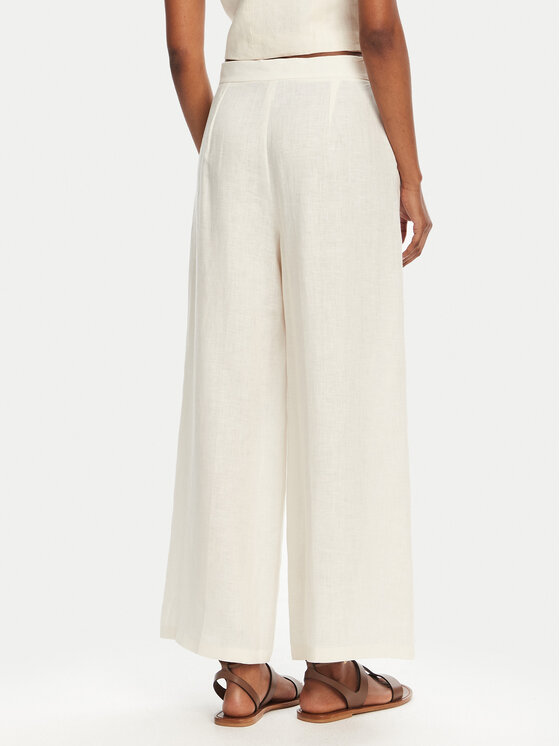 Marella Marella Culottes nohavice Silvana 2515131022 Écru Regular Fit