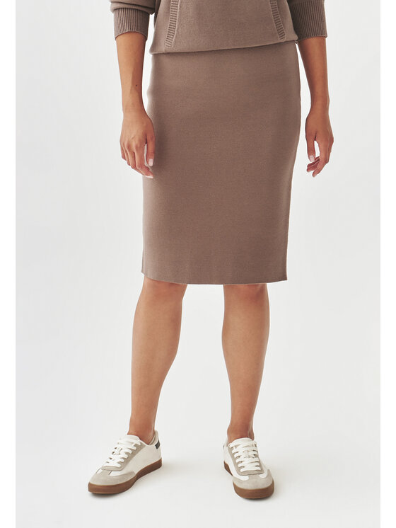 TATUUM TATUUM Spódnica midi GEME Brązowy Close Fit