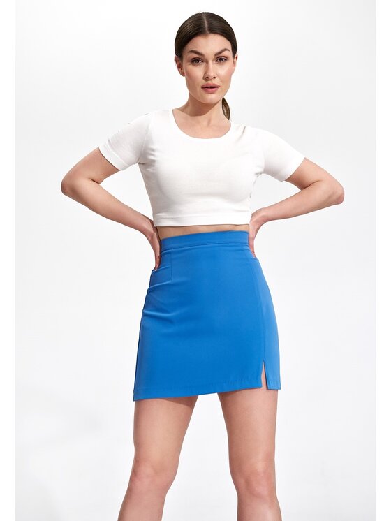 FIGL FIGL Spódnica mini M866 Niebieski Bodycon Fit