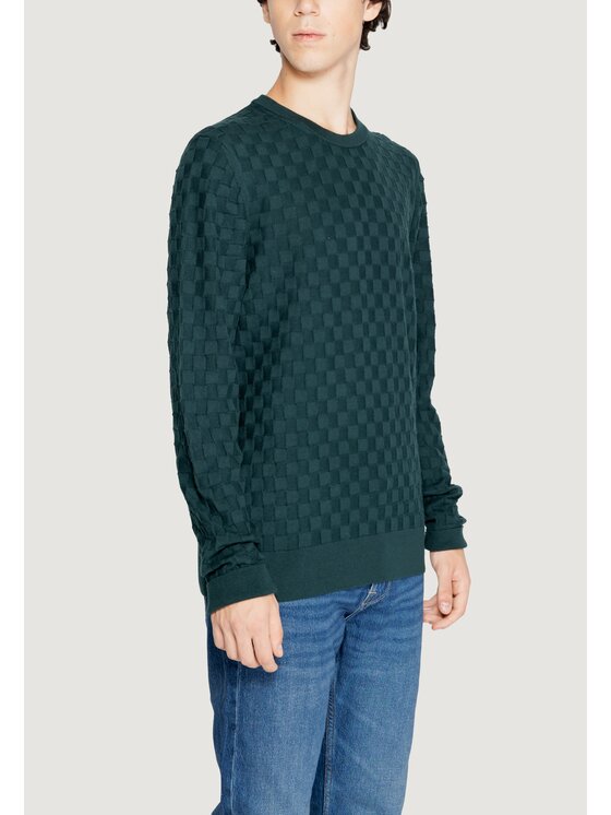 Calvin Klein Calvin Klein Πουλόβερ BASKET WEAVE COTTON Πράσινο To Fit