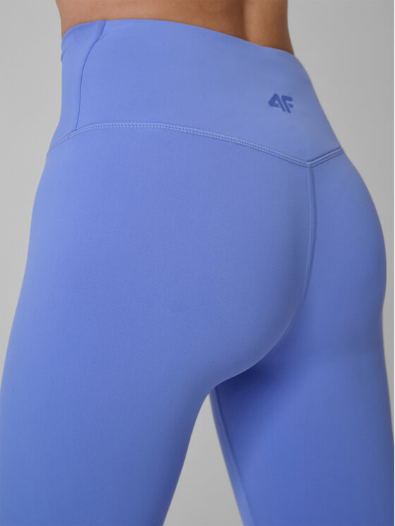 4F 4F Legginsy TRAINING Niebieski Slim Fit