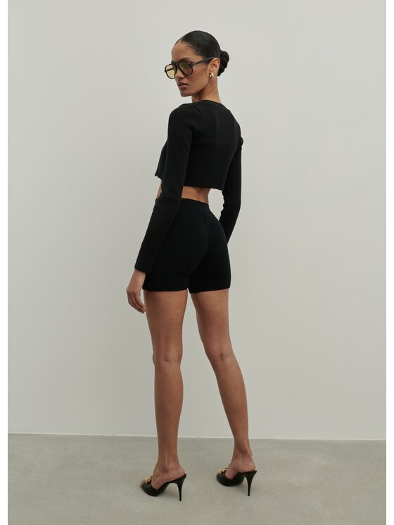 La Mania La Mania Top STORY BLACK Czarny Classic Fit