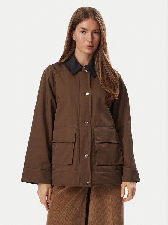 Marella Marella Преходно яке Rafia  2625026011 Сив Regular Fit