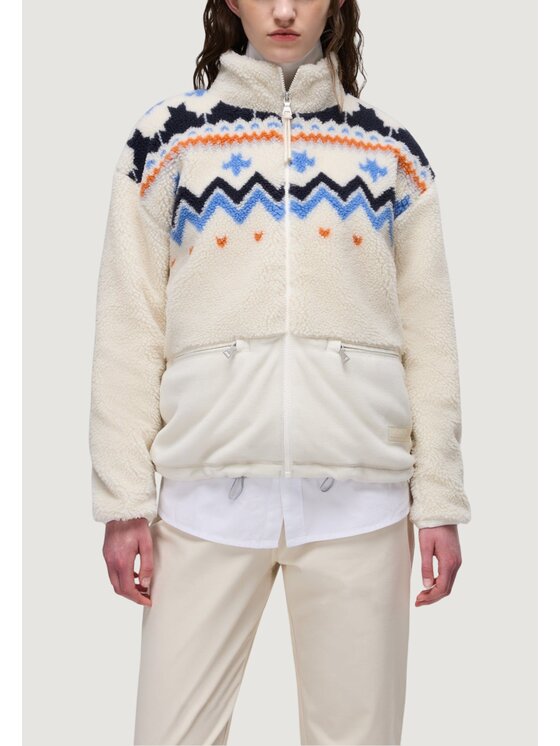 Napapijri Napapijri Giacca di pelle T-ANSEI FZ W Bianco Casual Fit