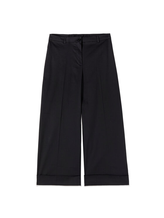 Oltre Oltre Spodnie materiałowe P02BR009295N033 Czarny Baggy Fit